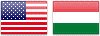 USDHUF Currency pair flag