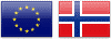 EURNOK Currency pair flag