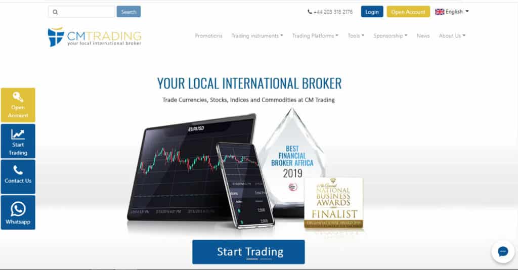 CMTrading Website Screenshot