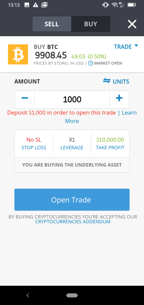 etoro app buy screenshot