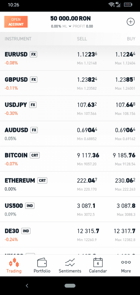 XTB Mobile Trading App