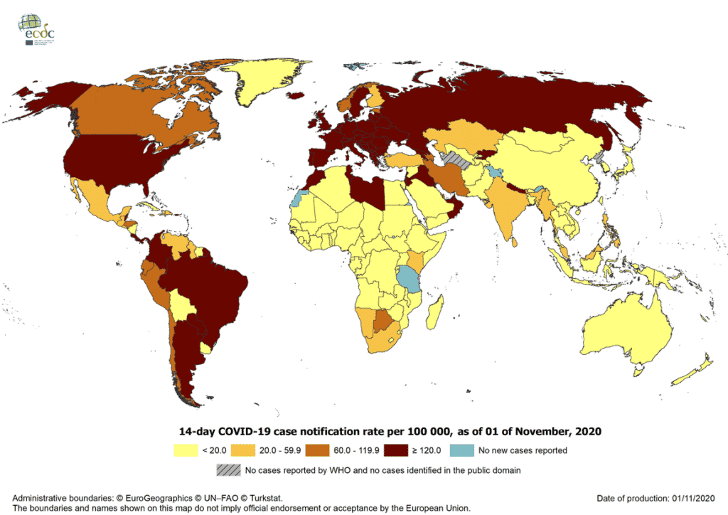 global covid map
