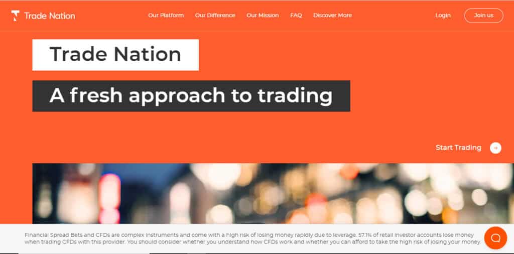 Trade Nation Website