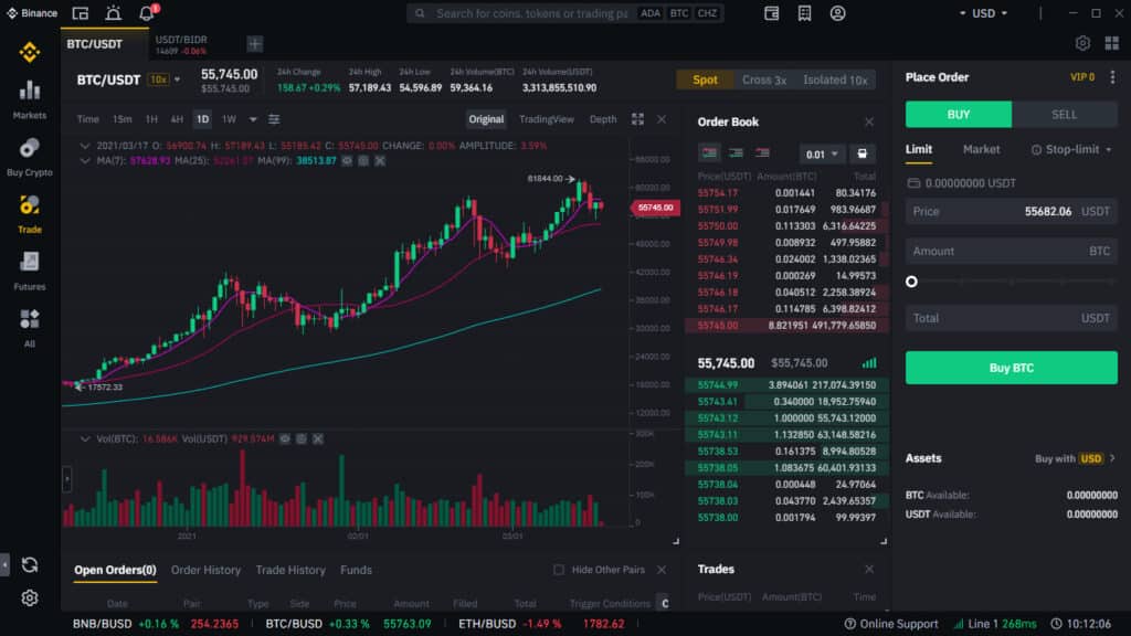 Binance Cryptocurrency Exchange Platform