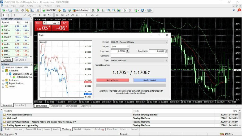BlackBull Markets Trading Platform Screenshot
