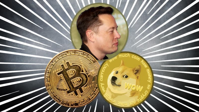 Elon Musk, Bitcoin, Dogecoin