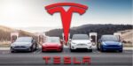 Tesla Cars in a row