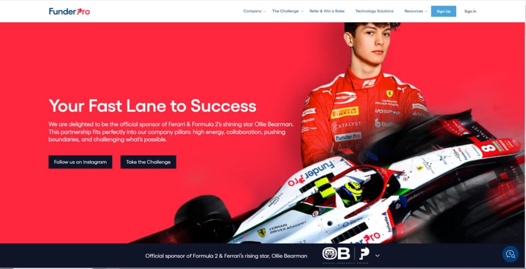 FunderPro website screenshot