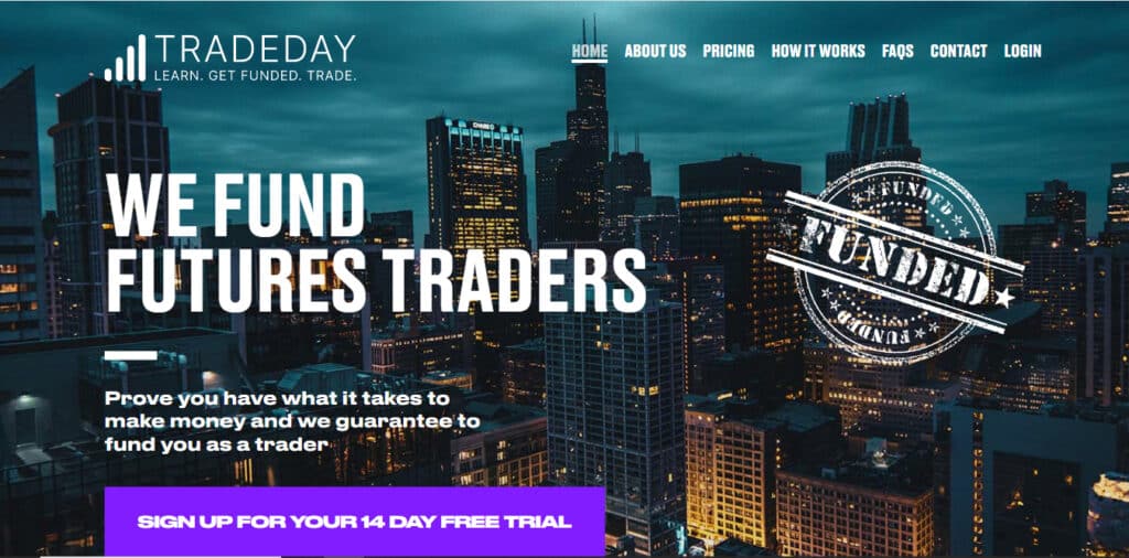 TradeDay Website Screenshot